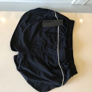 Mono B Black Active Wear Shorts Size M